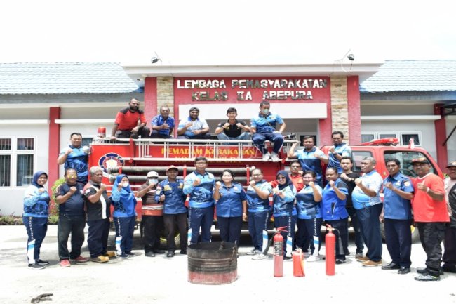 Bersama Damkar Kota Jayapura, Lapas Abepura Sosialisasikan Cegah Kebakaran