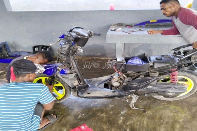 WBP Lapas Dobo Sukses Perbaiki Kendaraan Roda Dua