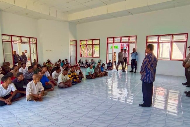 Cegah Paham Radikalisme, WBP Lapas Namlea Ikuti Operasi Bina Waspada Polres Pulau Buru