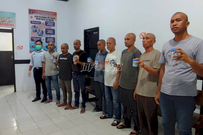 Tahanan Baru Kasus Narkotika Rutan Masohi Dites Urine