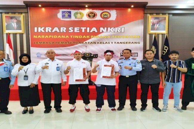 Dua Napiter Lapas Tangerang Ucapkan Ikrar Setia Kepada NKRI