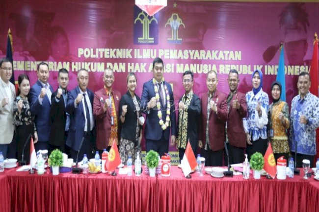 Sambangi Poltekip, Delegasi Kehakiman Kirgistan Pelajari Sistem Pendidikan Pemasyarakatan Indonesia