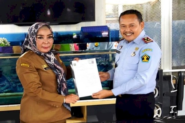 Lengkapi Bahan Bacaan Warga Binaan, Lapas Narkotika Karang Intan-Dispersip Prov. Kalsel Teken PKS 