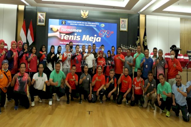 Turnamen Tenis Meja Meriahkan Rangkaian Peringatan Hari Bakti Pemasyarakatan Ke-59