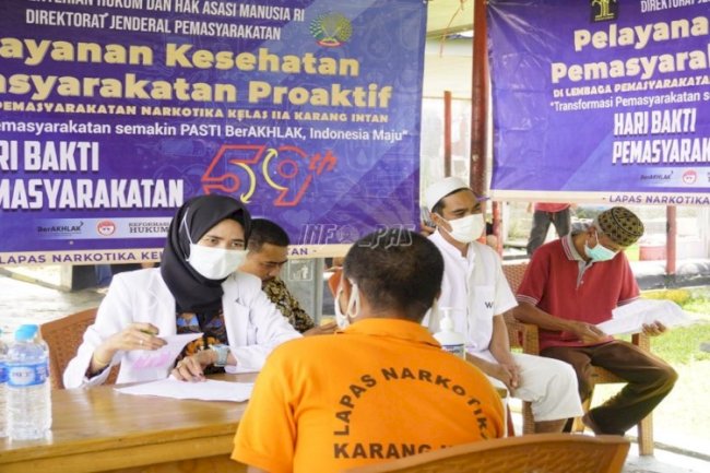 Warga Binaan Lapas Narkotika Karang Intan Terima Layanan Kesehatan Proaktif 
