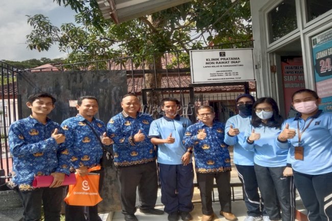 Visitasi Izin Klinik, Lapas Rangkasbitung Sambut Dinkes dan DPM-PTSP Kab. Lebak 