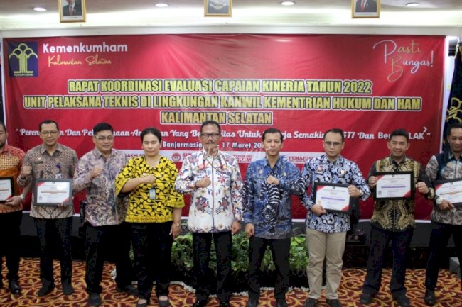 Lapas Narkotika Karang Intan Raih 3 Penghargaan dari Kanwil Kemenkumham Kalsel 