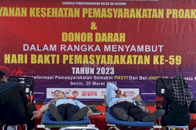 Petugas Pemasyarakatan Ramai-Ramai Donorkan Darah Untuk Kemanusiaan