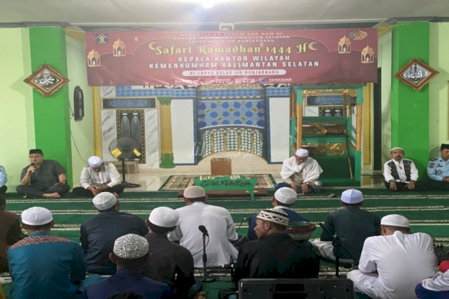 Ratusan Warga Binaan Sambut Safari Ramadan Kadivpas Kalsel di Lapas Banjarbaru