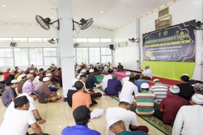 Warga Binaan Lapas Narkotika Karang Intan Antusias Ikuti Pesantren Ramadan 1444 Hijriah