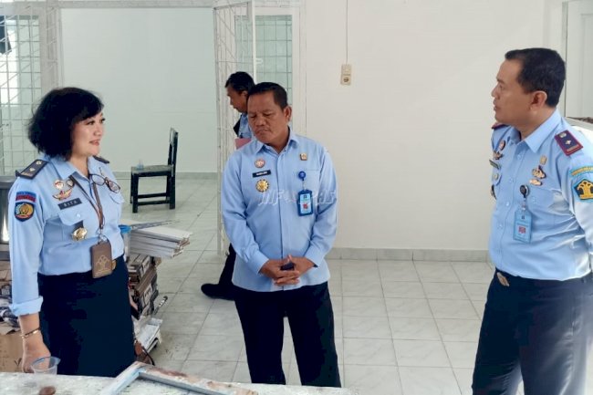 Kedatangan Kadivpas Babel, Kalapas Tanjungpandan Laporkan Progres Renovasi Klinik Pratama