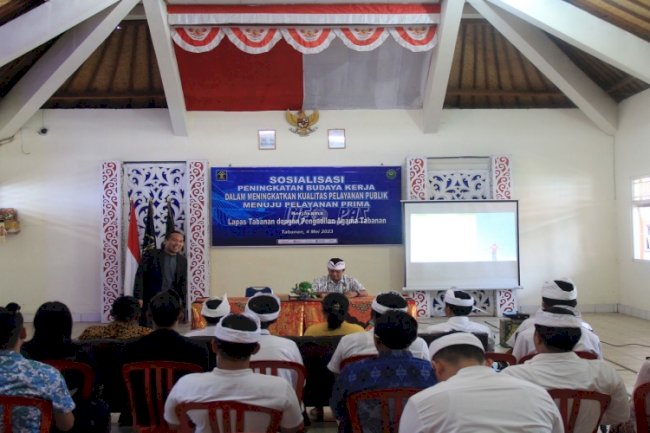 Tingkatkan Pelayanan Prima, Lapas Tabanan Sosialisasikan Peningkatan Budaya Kerja