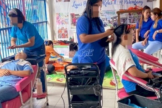 Salon Kecantikan Lapas Perempuan Palembang, Sarana Warga Binaan Asah Keterampilan Hair Styling