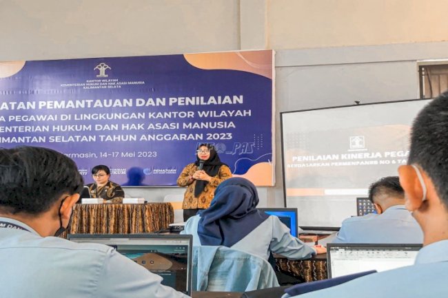 Pengelola Kepegawaian Lapas Narkotika Karang Intan Ikuti Pendampingan Penyusunan SKP