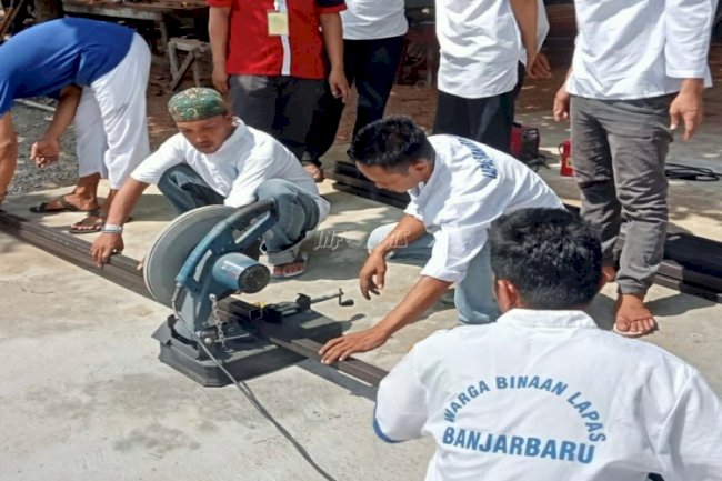 Gandeng BLK Kalsel, Lapas Banjarbaru Bekali Warga Binaan dengan Pelatihan Las Listrik