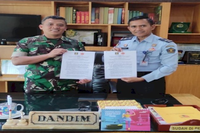 Lapas Narkotika Pamekasan-Kodim 0826 Pamekasan Sepakati Kerja Sama Bidang Keamanan 
