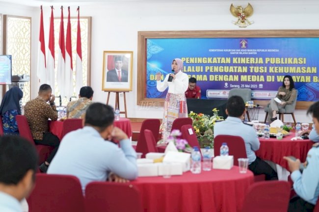 Ditjenpas Latih Kinerja Publikasi Kumham Banten melalui Strategi Pengelolaan Media 