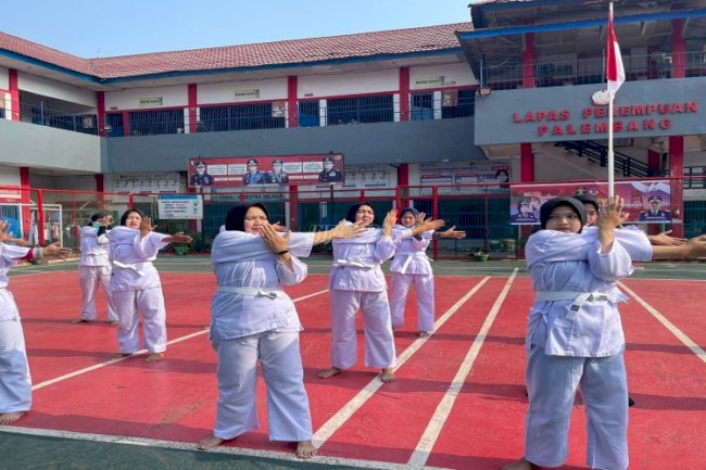 Petugas Lapas Perempuan Palembang Dibekali Latihan Kempo