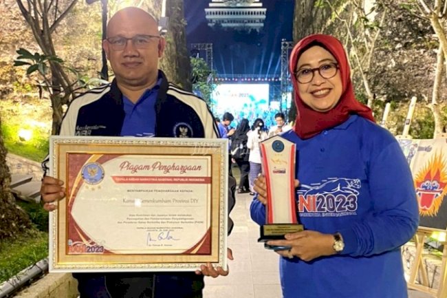 Kanwil Kemenkumham DIY Raih Penghargaan dari BNN RI pada Peringatan HANI 2023