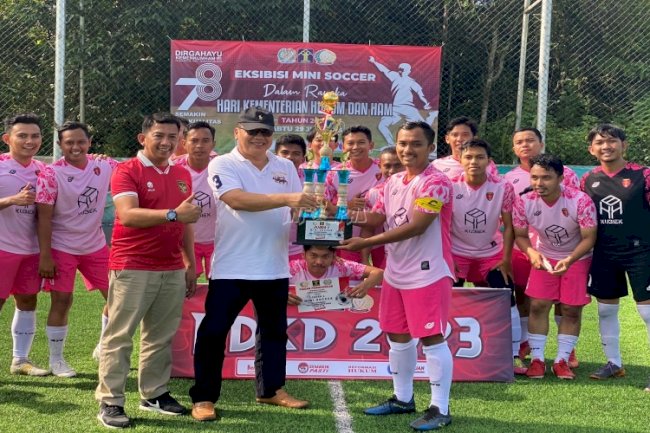 Lapas Banjarbaru Juara I Turnamen Mini Soccer Antar Satker se-Kanwil Kemenkumham Kalsel