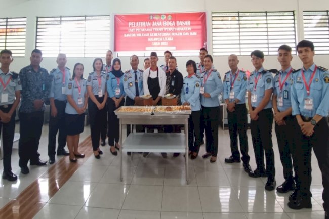 Petugas Lapas Tahuna Tingkatkan Kapasitas Perawatan melalui Pelatihan Penjamah Makanan, Pengelola Jasa Boga, dan Tata Boga