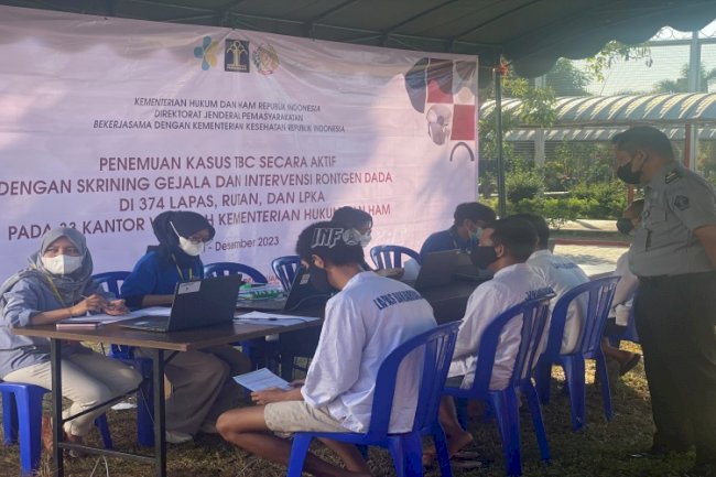 Cegah Penularan TBC, Lapas Banjarbaru Gelar Skirining bagi Warga Binaan