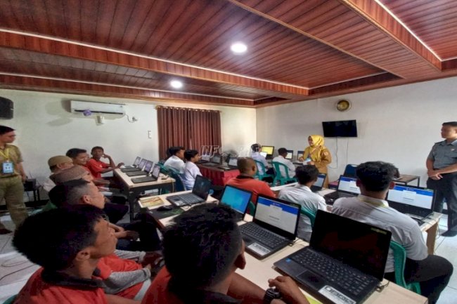 Lapas Batang Sukes Gelar Gladi Bersih ANBK 2023 Jenjang SMP/SMPLB/Paket B Sederajat 