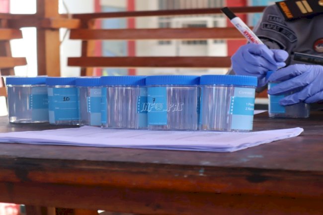 Lapas Bitung Tes Urine Warga Binaan dan Bakar Hasil Penggeledahan