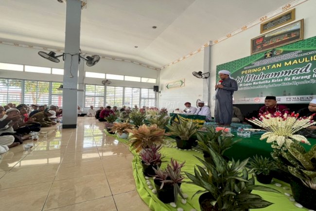 Warga Binaan Lapas Narkotika Karang Intan Peringati Maulid Nabi Muhammad SAW