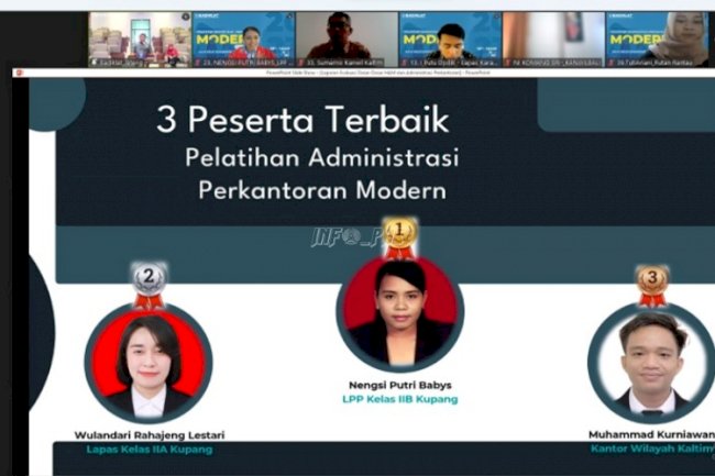 Petugas Lapas Kupang Raih Peringkat II Terbaik pada Pelatihan Administrasi Perkantoran Modern 