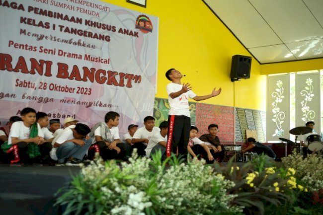 Peringati Sumpah Pemuda, Anak Binaan LPKA Tangerang Tampilkan Pentas Seni “Berani Bangkit”