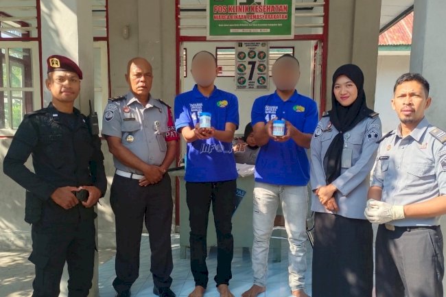 Jalani Tes Urine, Dua Tahanan Baru Lapas Namlea Negatif Narkoba