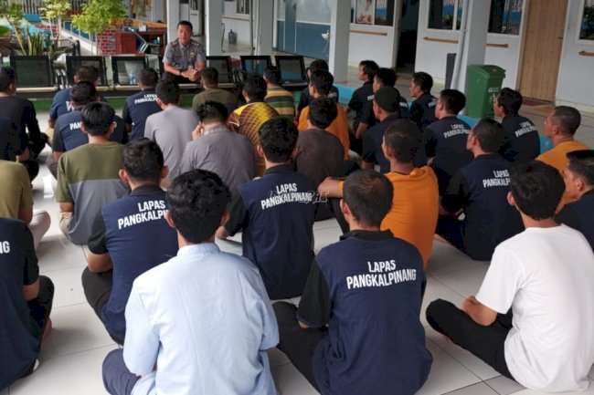 Kasi Binadik Lapas Pangkalpinang Berikan Penguatan SPPN kepada Warga Binaan