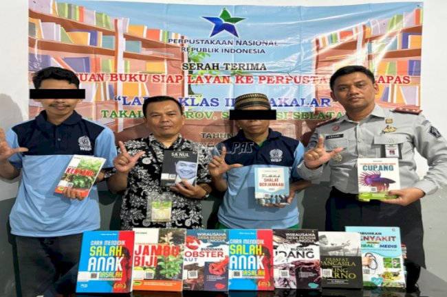 Perpustakaan Lapas Takalar Dapat Tambahan 1.000 Buku Baru