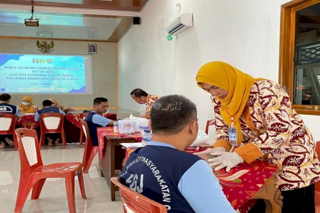 Lapas Cilacap Laksanakan VCT dan Screening TBC bagi Warga Binaan