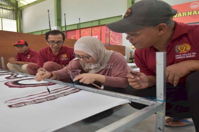 Lapas Lombok Barat Pamerkan Batik Gembok dan Cukli kepada Delegasi WIPO dan AWGIPC 