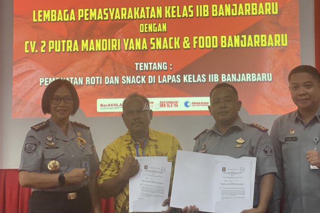 Teken Kerja Sama, Lapas Banjarbaru Bekali Warga Binaan dengan Pelatihan Boga