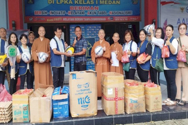 LPKA Medan Sambut Ungkapan Kepedulian Vihara Ratana Stupa Agung Medan