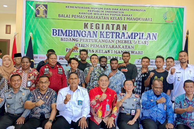 Bimbing Klien, Bapas Manokwari Berikan Pelatihan Las dan Penguatan Spiritual