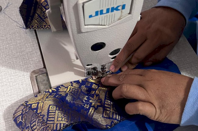  Topi Koki dan Celemek Karya Warga Binaan Lapas Perempuan Palembang Siap Dipasarkan