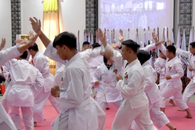 Kesatria Kempo Lapas Narkotika Gunung Sindur Tampil Memukau di Hadapan Menkumham