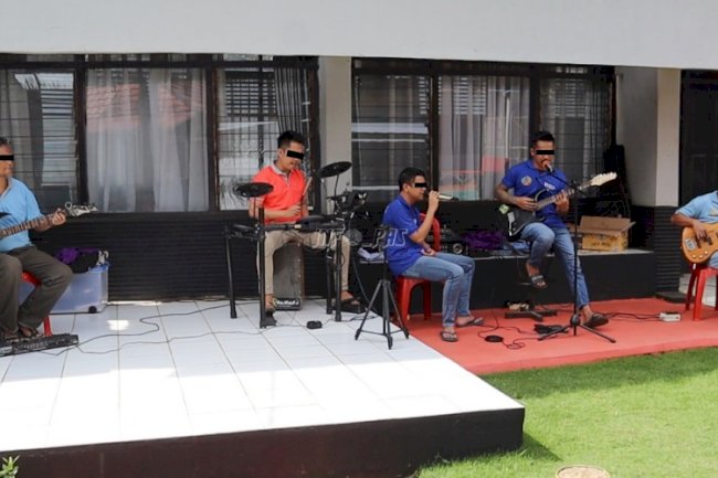 Penampilan Rawana Band Pukau Pengunjung Rutan Pelaihari