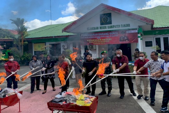 Lapas Narkotika Karang Intan Dukung Pemusnahan Barang Bukti Kejahatan