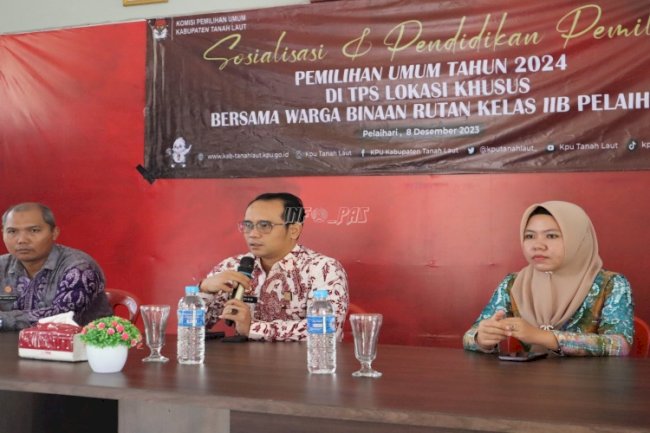 Rutan Pelaihari dan KPU Kab. Tanah Laut Selenggarakan Sosialisasi Jelang Pemilu 2024