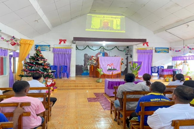 Lapas Kalabahi Ikuti Kebaktian Natal Online dengan Sukacita