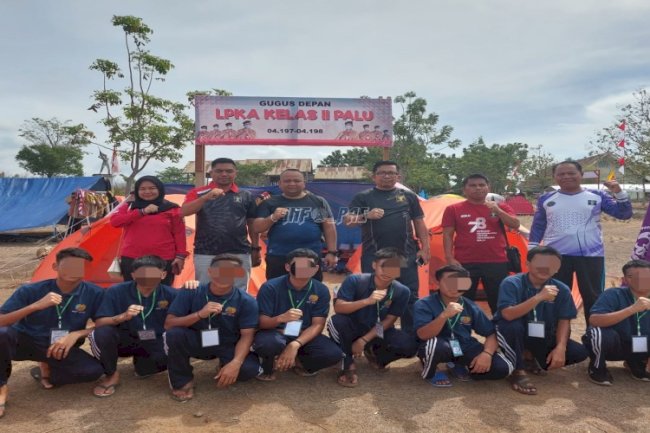 Kanwil Kemenkumham Sulteng Dorong Prestasi Anak Binaan LPKA Palu pada Kemah Bakti Pramuka