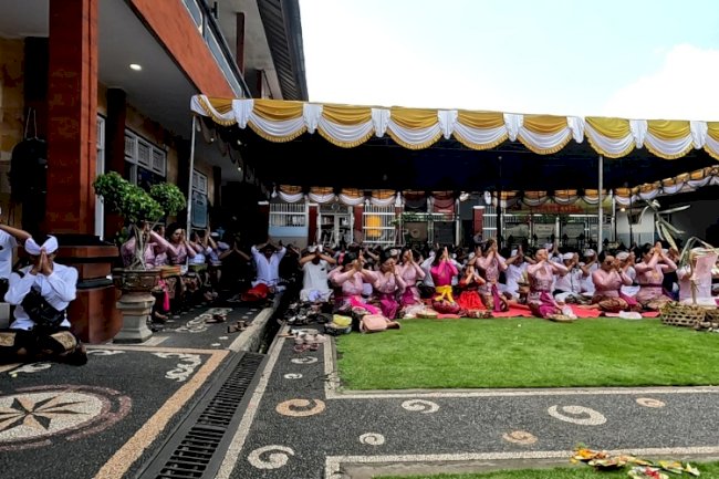 Purnama Sasih Kapitu, Lapas Tabanan Laksanakan Upacara Piodalan Pura Swagina