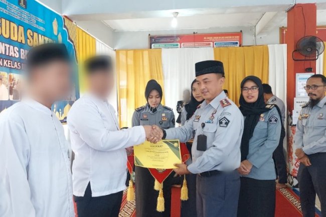 Berantas Buta Huruf Al-Qur'an, Rutan Kota Agung Wisuda 56 Santri