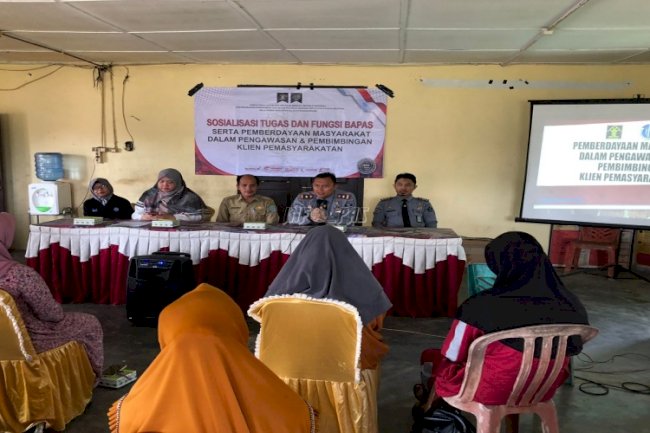 Bapas Pangkalpinang Sosialisasikan Tusi Bimbingan dan Pengawasan Klien di Desa Mapur