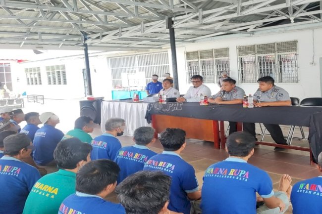 Warga Binaan Rutan Palangka Raya Disosialisasikan terkait DPT oleh KPU Kota Palangka Raya